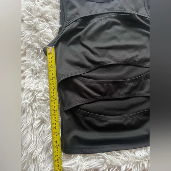 Princess Polly Slashed Black Tank Top - Picture 4 of 6